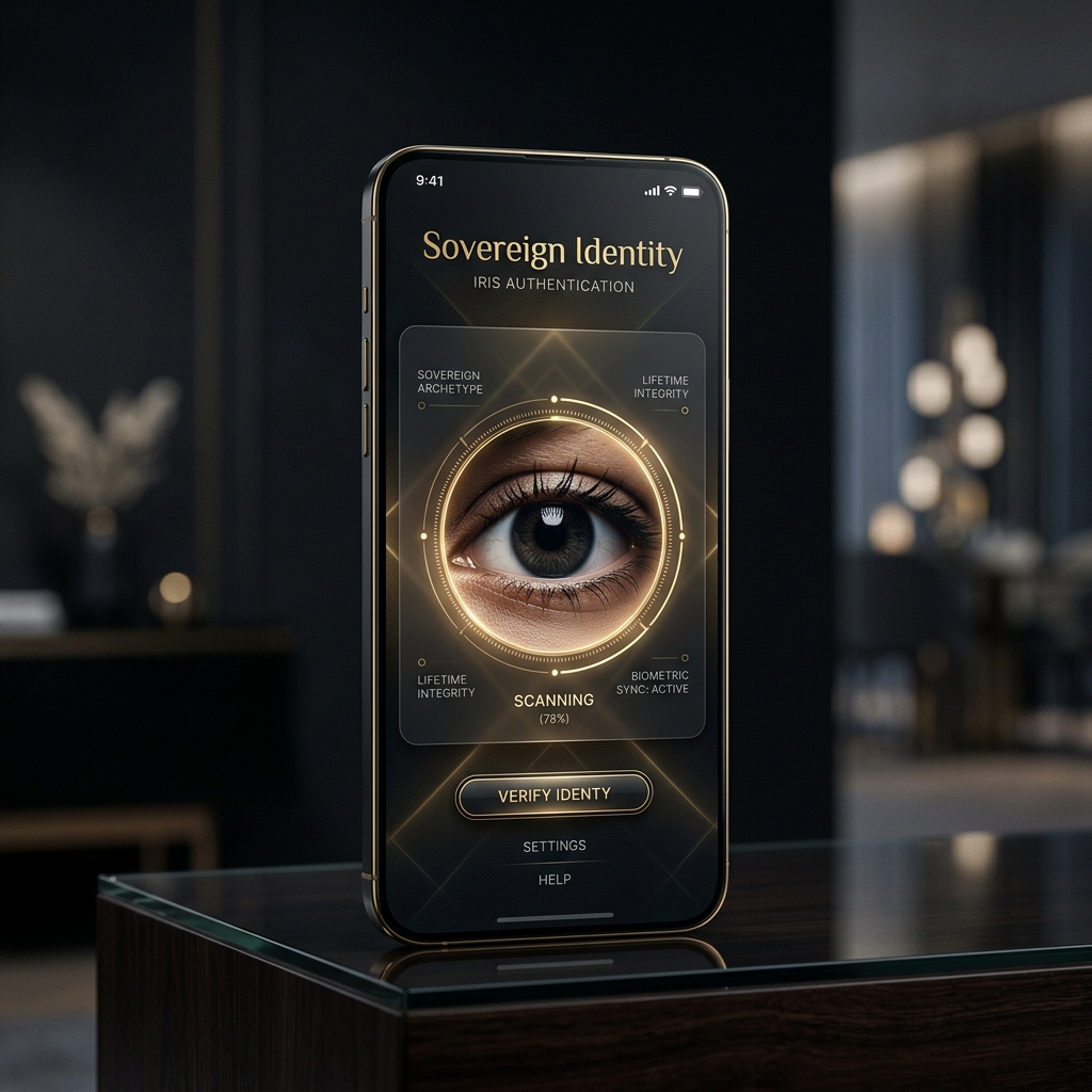 IRIS App Interface scanning an eye